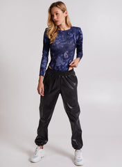 Tie Dye Shoulder Pad Bodysuit