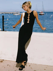Dejonge Ring Sleeveless Maxi Dress Black