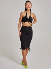 Ruched Ribbed Crop Top
