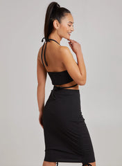 Ruched Ribbed Crop Top
