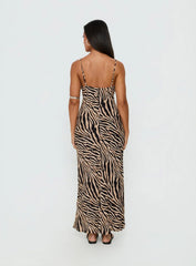 Cherilynn V Neck Maxi Dress Zebra