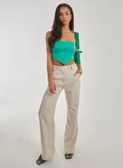 Seam Detail Corset Crop Top