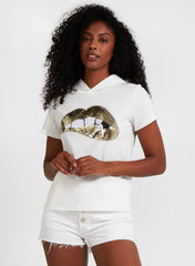 Bling Lips Hoodie Tee