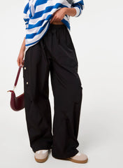 Pocket Detail Wide Leg Cargo Trousers