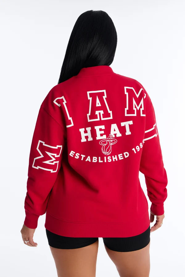 NBA Miami Heat Fleece Crew Neck Sweatshirt