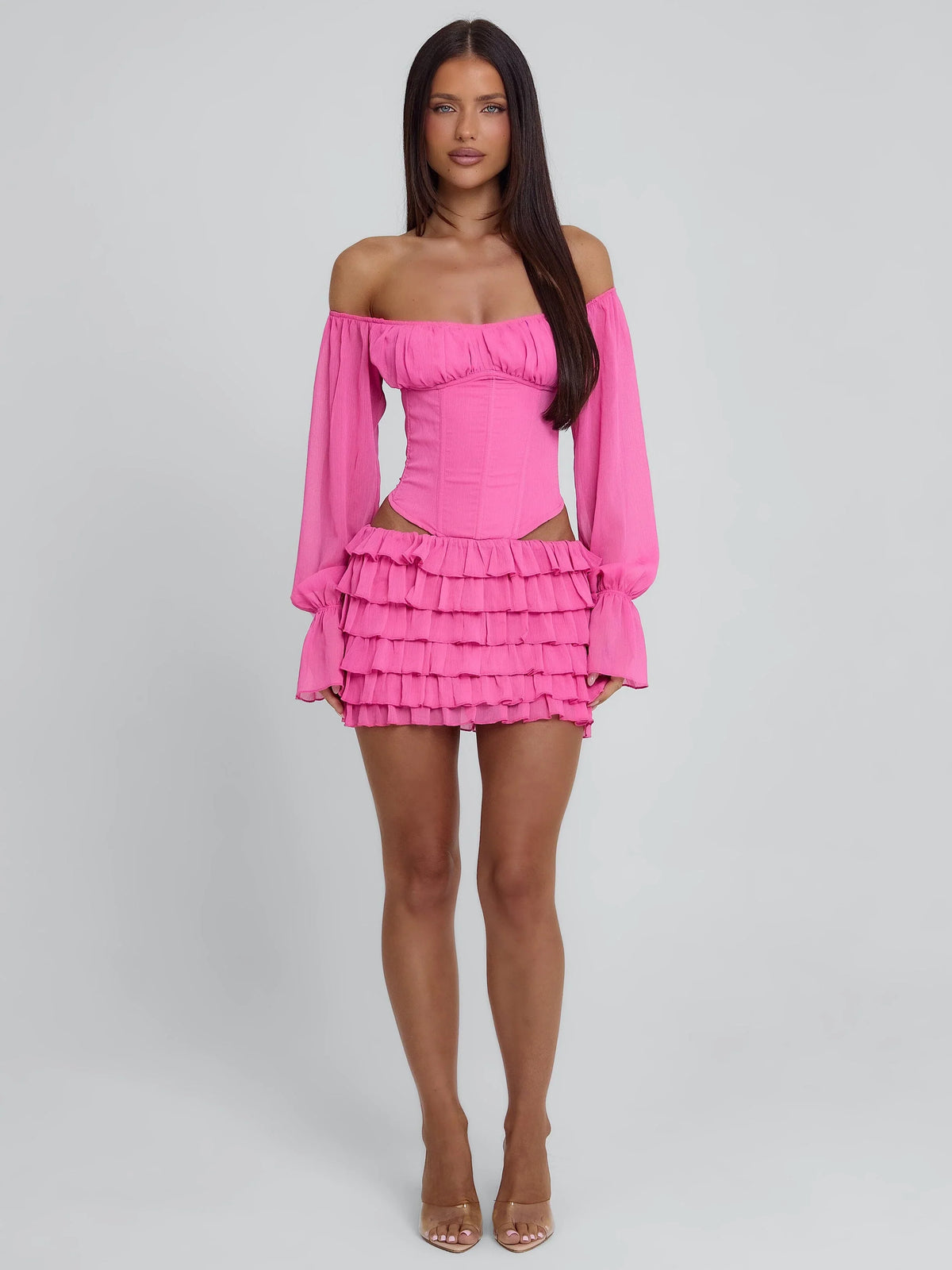 AYANI MINI DRESS HOT PINK
