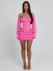 AYANI MINI DRESS HOT PINK
