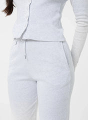 Wide Leg Ribbed Trousers