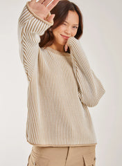 Striped Ribbed Long Sleeve Jumper