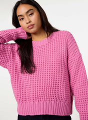 Waffle Knit Crop Jumper