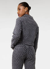 Textured Denim Jacket