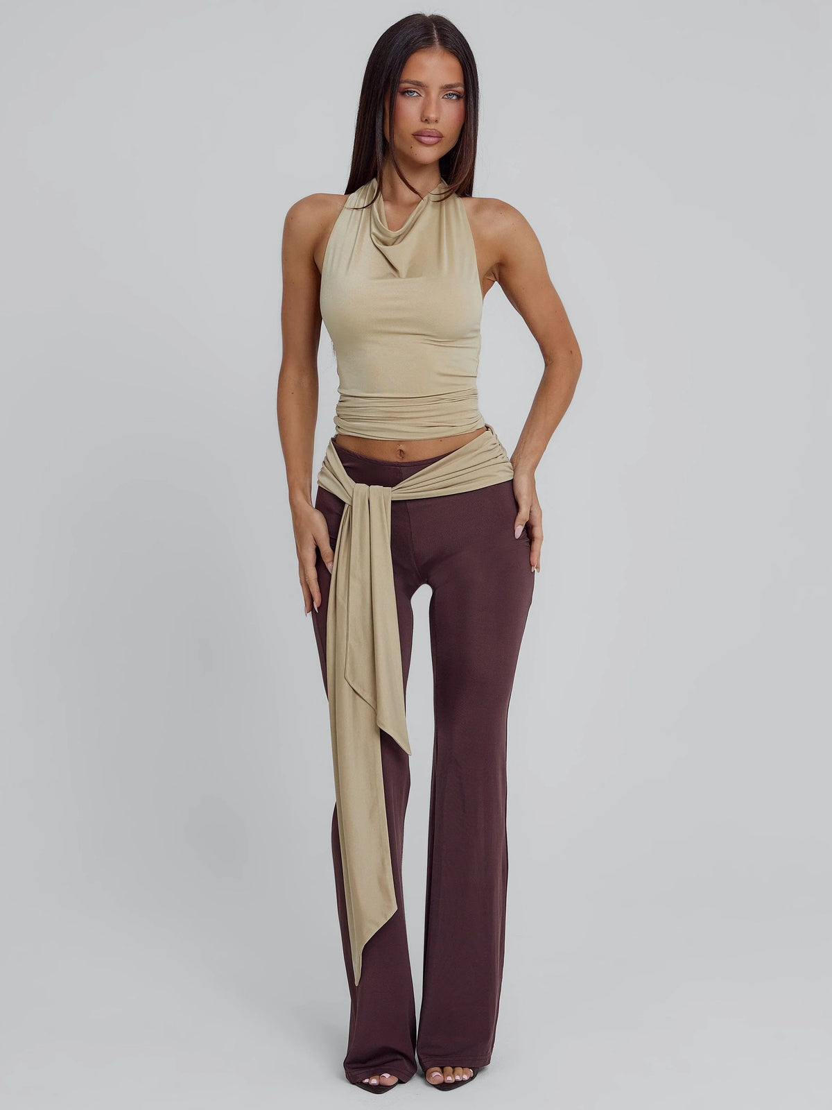 MINNA PANT BROWN TAN
