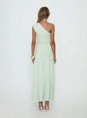 Gwenneth One Shoulder Maxi Dress Jelly Mint