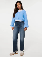 V Neck Three Button Cardigan