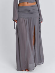 LIVVIE MAXI SKIRT GREY