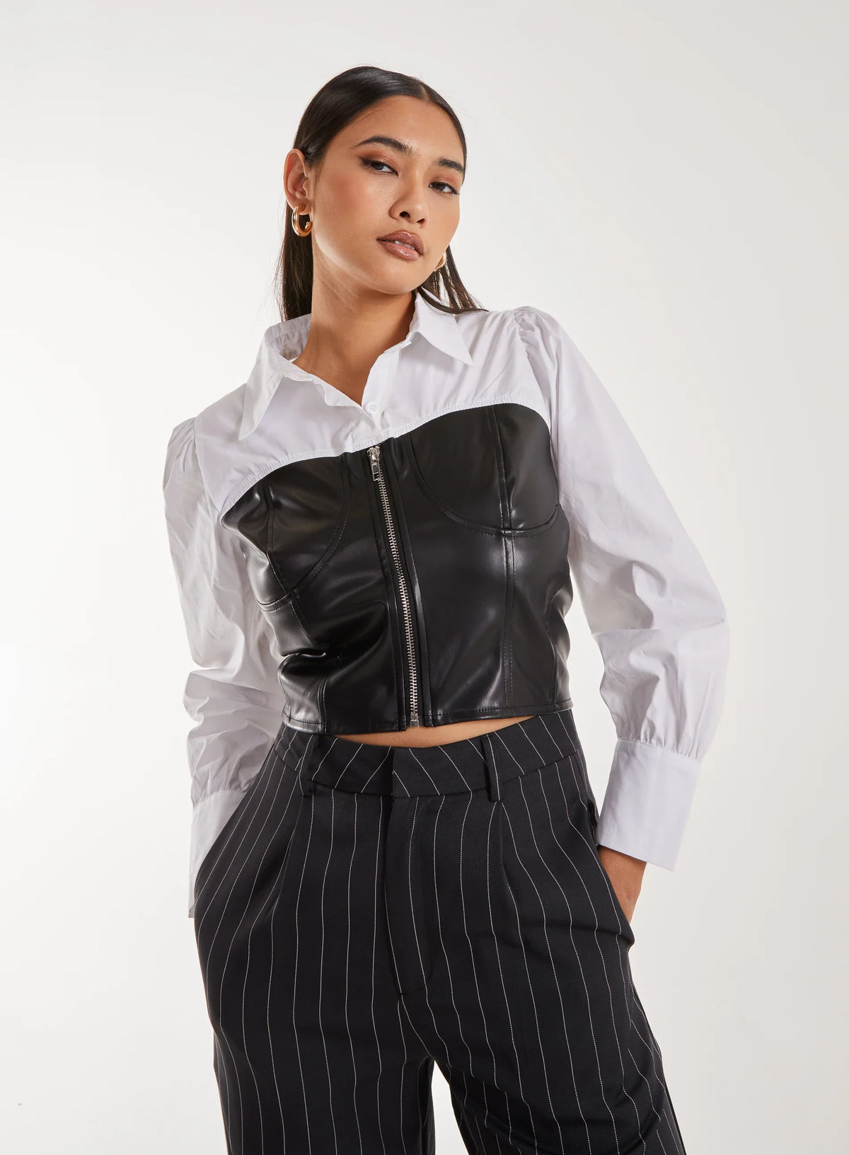 Double Layer Corset Shirt