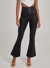 PU Wide Leg Trousers
