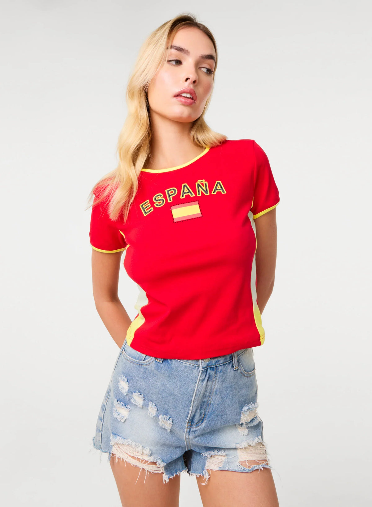 Espana Embellished Football T-Shirt