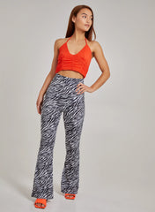 Halterneck Cross Over Mesh Bralette