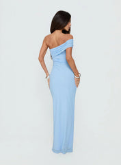 Spritzia One Shoulder Maxi Dress Blue