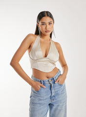 Diamante Halter Neck Top