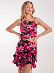 Floral Ruched Cami Top