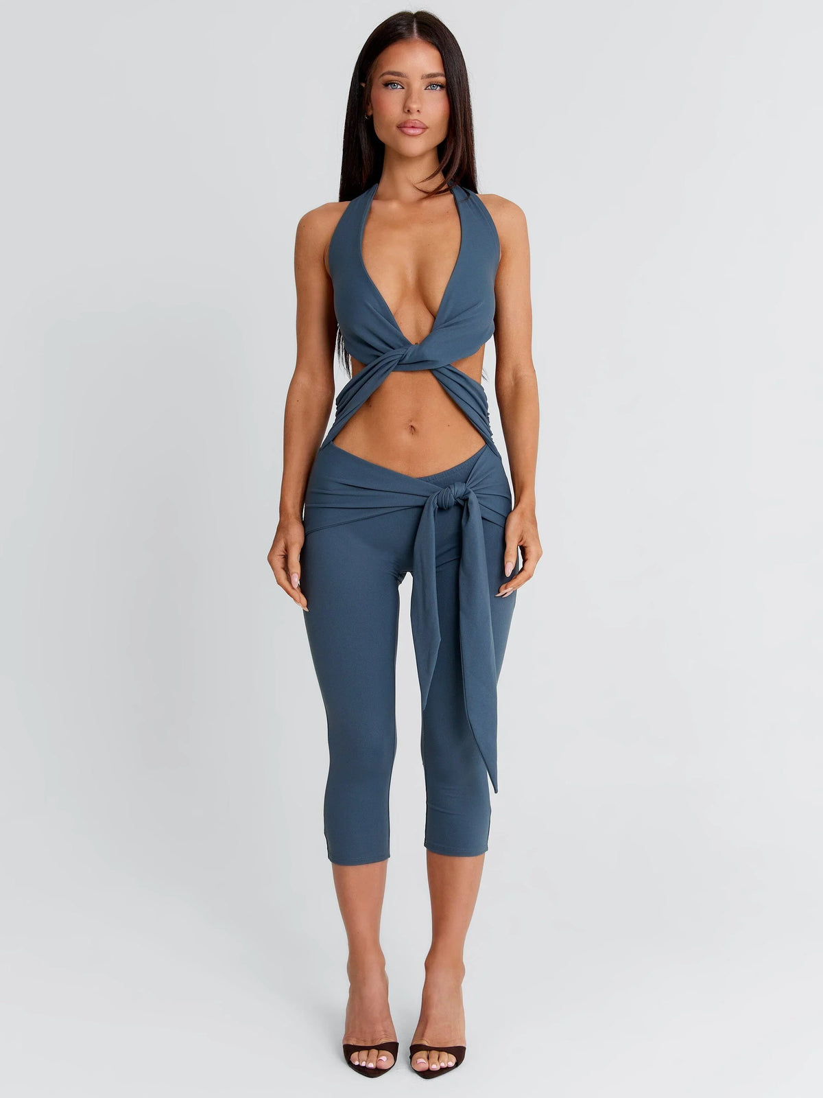 EUGENIA CAPRI JUMPSUIT SLATE