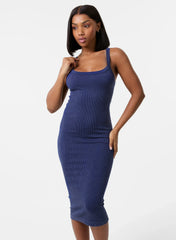 Washed Ribbed Racer Dress