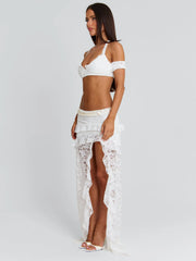 RIVANA MAXI SKIRT WHITE