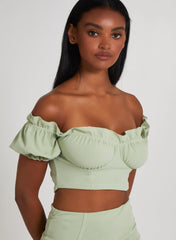 Frill Detail Milkmaid Top