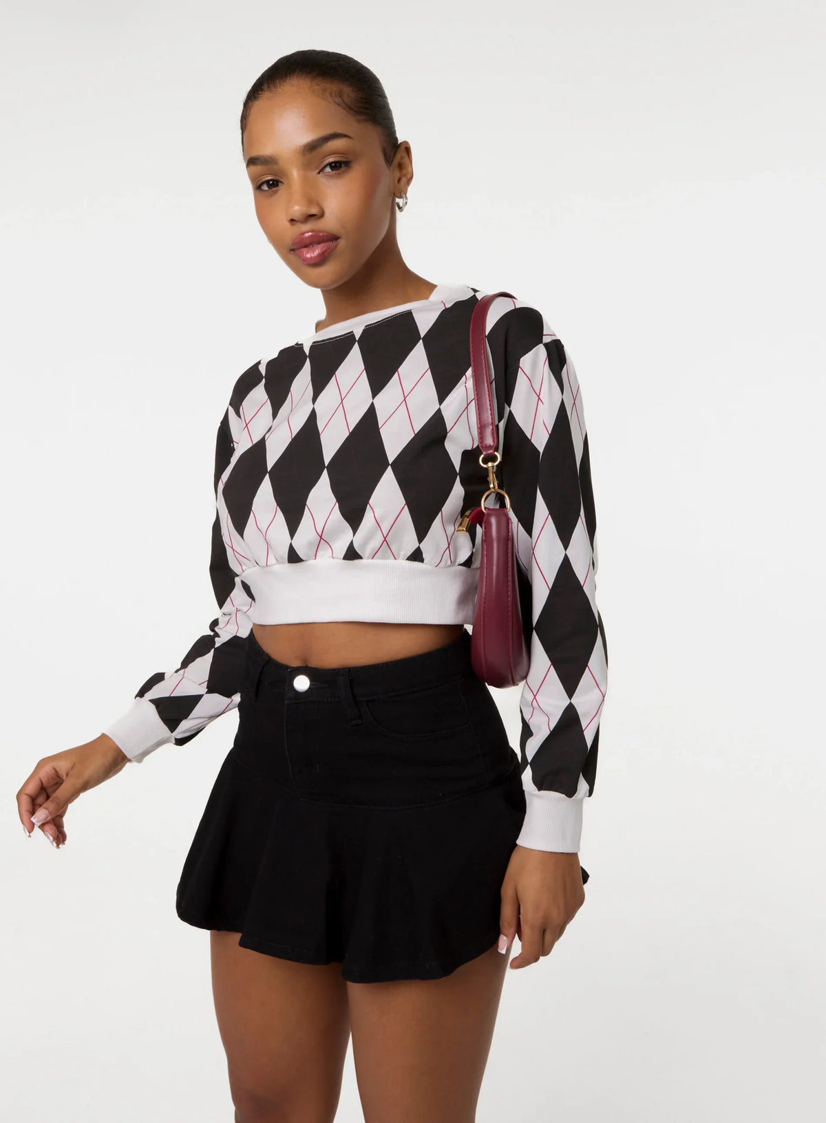 Long Sleeve Diamond Top