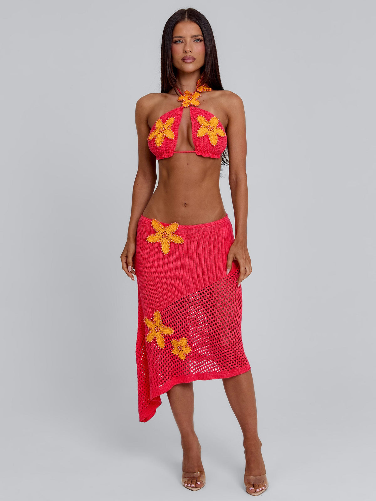NATALIE SKIRT CORAL