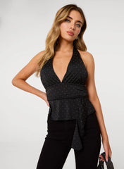 Diamante Halter Neck Top