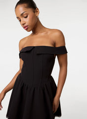 Off The Shoulder Mini Dress With Boning