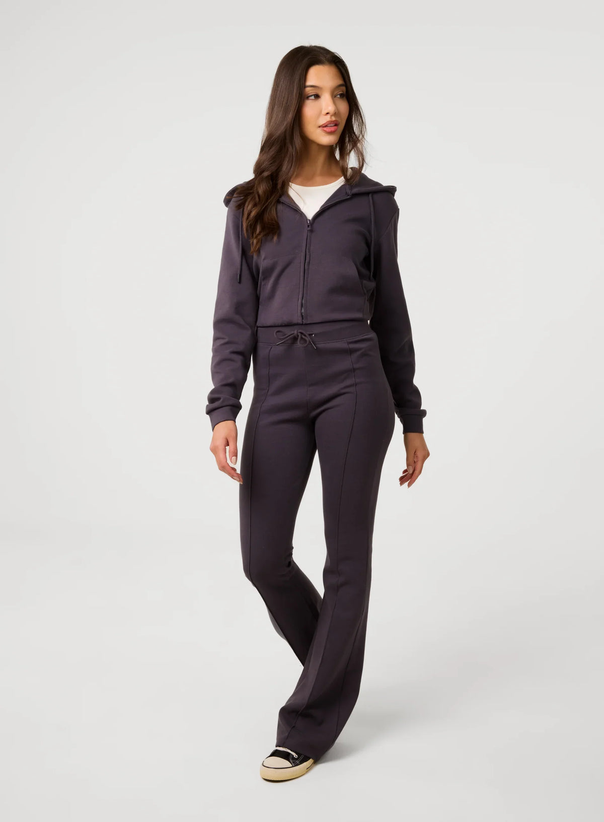 Pin Tuck Jersey Flares