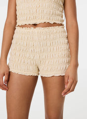 Shirred Micro Shorts