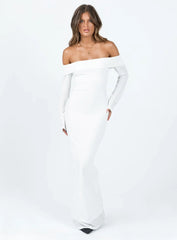 Maida Long Sleeve Maxi Dress White