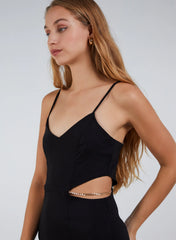 Chain Detail Midi Dress
