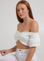 Ribbed Waffle Crop Top