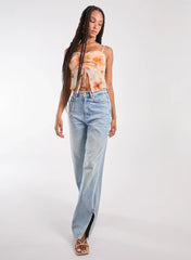 Distressed Mesh Butterfly Cami Top