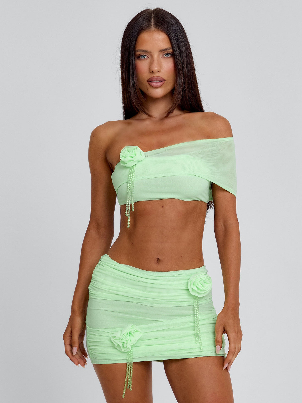 SELINE MINI SKIRT GREEN