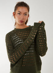 Crochet Knitted Sweatshirt