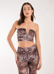 Leopard Lace Bandeau Top
