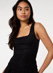 Lace Square Neck Dress