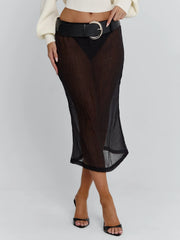 VELANA MIDI SKIRT BLACK