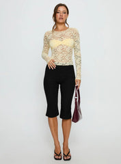Midnight Long Sleeve Top Vanilla Custard