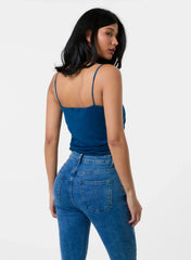 Ruched Mesh Strappy Bodysuit