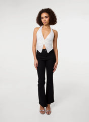 Diamante Slinky Halter Top