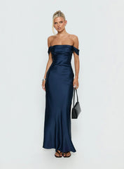 Azura Off The Shoulder Maxi Dress Navy