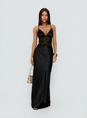 Klairee Lace Maxi Dress Black